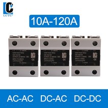 SSR DA AA DD 10A 25A 40A 60A 80A 100A 120A 리드 릴레이 단상 솔리드 스테이트 릴레이 DC-AC AC-AC 제어 5.0, AC to AC, 1개