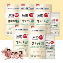 종근당 락토핏 팜 생유산균 프로바이오틱스 대용량 락토 온가족 유산균 유익균 코어강화 유산균먹이 60포 5통