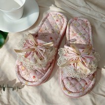 발편한 3중 쿠션 워셔블 거실 면 슬리퍼, 핑크, 1개