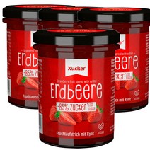 슈카 Xucker Strawberry jam 독일 로우슈가 딸기 스프레드 잼 220g, 4팩
