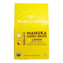 Wedderspoon 올가닉 마누카 허니드롭 비 프로폴리스 4.0Oz (120g), 1개, 기본