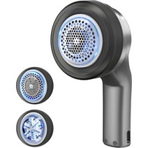 MOOLOTY 전기 보풀 제거기 6개의 블레이드 플로트 내부 안전 기능 USB 충전식 양방, 【鉛色】毛玉取り