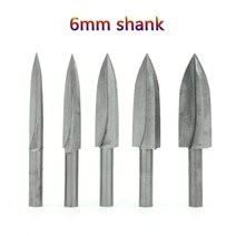 산업용 6MM 샹크 2 나이프 나무 화이트 스틸 라인 드로잉 도구 커터 그레이 버 헤드 6mm-14mm, 01 6x8x40mm
