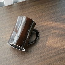 킴스아트 유광 초코 롱머그 450ml 카페 라지 머그잔 도자기 라떼컵