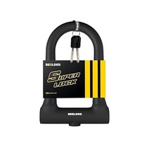 BEELORD Bike U-Lock Heavy Duty Anti-Theft Bicycle U Lock 17/18mm Shackle with Keys Security Lock, 블랙 미디엄 사이즈_잠금