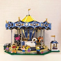 10257 15036 창조자와 호환되는 모터와 회전 목마 용 Led 라이트 키트 전문가 도시 모델 빌딩 블록 벽돌 소, 02 With Motor