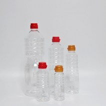 (100개) 150ml-1800ml 원형 투명 간장 식초 기름 페트공병 다이소 통 병, 500ml(하부 원형/100개묶음)