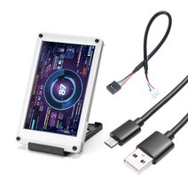 컴퓨터 게이밍 와이드 모니터 3.5 인치 듀얼 US 컴퓨터 모니터 P PU RM HDD DIY 아크릴 IPS 두 번째 화면 W, 01 Set