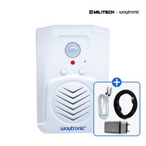 자동 안내방송 장치 음성 반복기 출입문 인사 안내기 음성 유도기 안내 센서 인사기, 도어벨+어댑터(선포함)+5M케이블