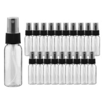 용기도소매 투명 검정캡 스프레이 공병 라벨지 증정, 30ml 20개