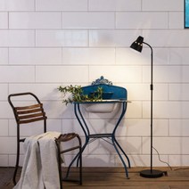 스프링 플로어 장스탠드 SS-2000A 신혼집 거실 서재 모던 인테리어, 블랙