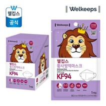 [웰킵스] 황사방역마스크 KF94 25개입 1박스 전사이즈, 초소형