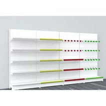 과자진열대 간식 과일 진열장 곤도라 편의점매대 과자 진열대 수납대 매대 약국, 반대벽 메인 프레임 4단길이93 x 높이160