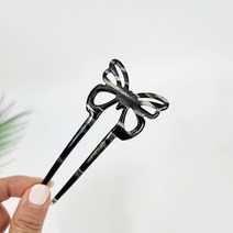 시크몽 프랑스핀 나비 문양 11 cm U자 올림머리 유자 뒤꽂이 헤어비녀
