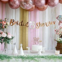 [파티조엘] 브라이덜 샤워 가랜드_로즈골드빛의 다이아몬드링이 예쁜 가랜드 브라이덜샤워