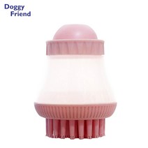 강아지 고양이 샤워브러쉬 목욕솔 핑크 반려동물 개때밀이