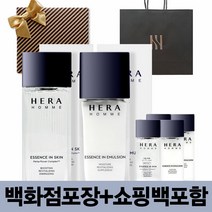 정품 헤라 옴므 세트 베이직 스페셜 2종 남성 스킨 로션 (선물포장+쇼핑백 증정), 베이직 스페셜 2종 (샘플4P+백화점포장+쇼핑백)