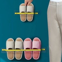 Threeofus 무타공 슬리퍼 걸이, 3개, 그린