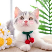 예보들 고양이 방울목걸이 핸드메이드, 스카이블루