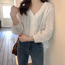 이지핏 브이넥 펀칭블라우스 밴딩소매 데일리셔츠 캐주얼옷 하객블라우스 가을여성블라우스 면접블라우스 가을블라우스 정장블라우스 주름블라우스 브이넥프릴블라우스 라운드넥블라우스 초커블라우스 꽃무늬블라우스 쉬폰블라우스