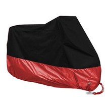방수 오토바이커버 사계절 방진 UV 보호 야외 스쿠터 오토바이 레인 커버 잠금 도난 방지, 3XL for 2201-2300mm_001Red