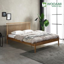 우아미가구 모노 헤베아 원목 슈퍼싱글 침대+독립7존매트 FC5012, 내추럴
