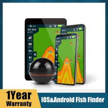 어탐기 레이더 탐지기 마린 Erchang 무선 어군 휴대용 깊이 에코 사운 더 IOS 및 안드로이드 음파 알람 변환기 Fishfinder, [02] XA02-Black