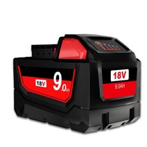 밀워키 배터리 밧데리 48111852 M18 6.0Ah/9.0Ah 배터리용 Powtree 용량 18V 전동 공구 충전식 리튬 이온 무선 전원 M18B2 M18B4, CHINA, 1PACK 9.0Ah