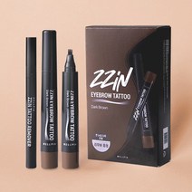 웰피아 찐아이브로우 찐눈썹타투 도장 문신 스탬프 남자 눈썹 펜슬 블랙 브라운, 다크브라운