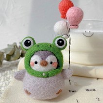 부직포 천연 가습기 만들기 재료 펭귄 양모 펠트 Diy 커플 인형 액세서리 재료 팩 귀여운 핸드메이드 공예, 20 22