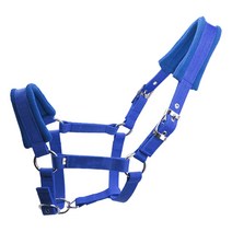 Royalways 연약한 덧대 진 조랑말 말 고삐 굴레 Headstall 머리 고리 말 승차 안정, 블루 S