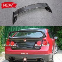 용품 CIVIC FD2 JDM MUGEN RR 스타일 카본 파이버 리어 스포일러 바디 키트 튜닝 부품 타입 R 트렁크 윙 립 레이싱, [01] Full Fiber Glass