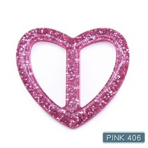 10pcs 조각 티 셔츠 클립 2.5CM 티셔츠 플라스틱 하트 모양 패션 스카프 링 드레스 수지 버클 DIY Assessories, Inner 2.5cm, Rose406
