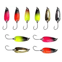 송어스푼 줄무늬 2.5g 송어전용 스푼 산천어 낚시바늘 훅, MS송어스푼줄무늬-줄블랙오렌지