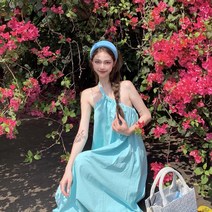 꽃무늬 신혼여행원피스 와이드 신행룩 홀터넥 바캉스 발리여행 태국 에스닉 해외여행 여름옷 동남아 휴양지룩 원피스 아오이유우