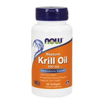 나우푸드 크릴오일 500mg 60소프트겔 ( KRILL OIL 500mg 60 SGELS ) 순수한 크릴오일 오메가3 무릎 관절, 1개