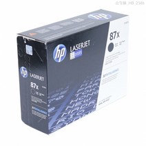 HP Laserjet Pro M501dn 정품토너 검정 18000매(No.87X), 1개, 흑백
