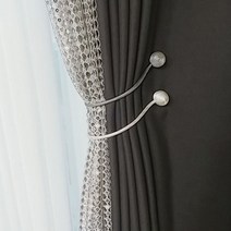 [소공원]볼커튼 자석 장식끈 타이백 커튼 끈 집게 스트랩 홀더 바인딩 고정 묶음 후사고리 1개, 블루