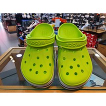 크록스 CROCS 바야밴드 클로그 연두 남녀공용 샌들 슬리퍼 205089-3T7