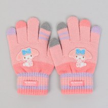 마이멜로디 stripe 유아동 니트장갑 여아 겨울장갑 키즈 기모장갑