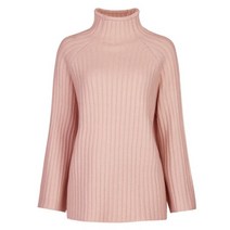 샵앤 여성 엘사 루즈핏 나팔 소매 반폴라 니트 티셔츠 JLE-WKN-1151-핑크