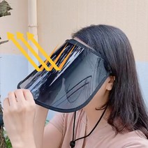 유어데일리 UV 햇빛차단 여성 남성 썬캡모자 투명캡 챙넓은 썬캡