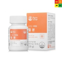팜탑 비헴철 철분제 임산부 에너지 생성 24mg 60개정@