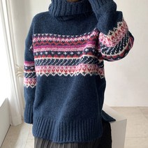 네모 여성용 메리눈꽃 니트