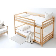 튼튼한 원목 어린이2층침대 싱글 분리형 자매 형제 키즈이층 벙커 이케아