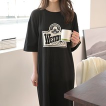 데일리앤 그웬돌린 여성 루즈핏 프린트 반팔 롱 원피스 홈웨어 임산부