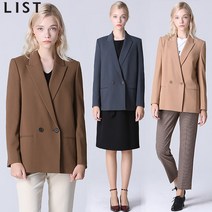리스트 [리스트(LIST)] 피크드 라펠 더블 버튼 재킷