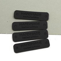 의류텍 가죽 레이블 수제 의류 모자 가방에 대 한 DIY 공예 봉 제 액세서리 50Pcs 56x16MM, 03 Black