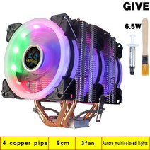 쿨링팬 커스텀 수냉 램 공냉 쿨러 라디 터 히트 파이프 트윈 타워 냉각 팬, 3 팬, 3핀(LGA x79 x99)