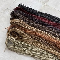 [16컬러] 얇은 보테가 가죽 레이스끈 3mm 공예용 인조 가죽줄, 화이트
